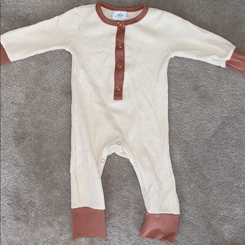 Orcas Lucille Light pink Waffle Romper 6-9 months